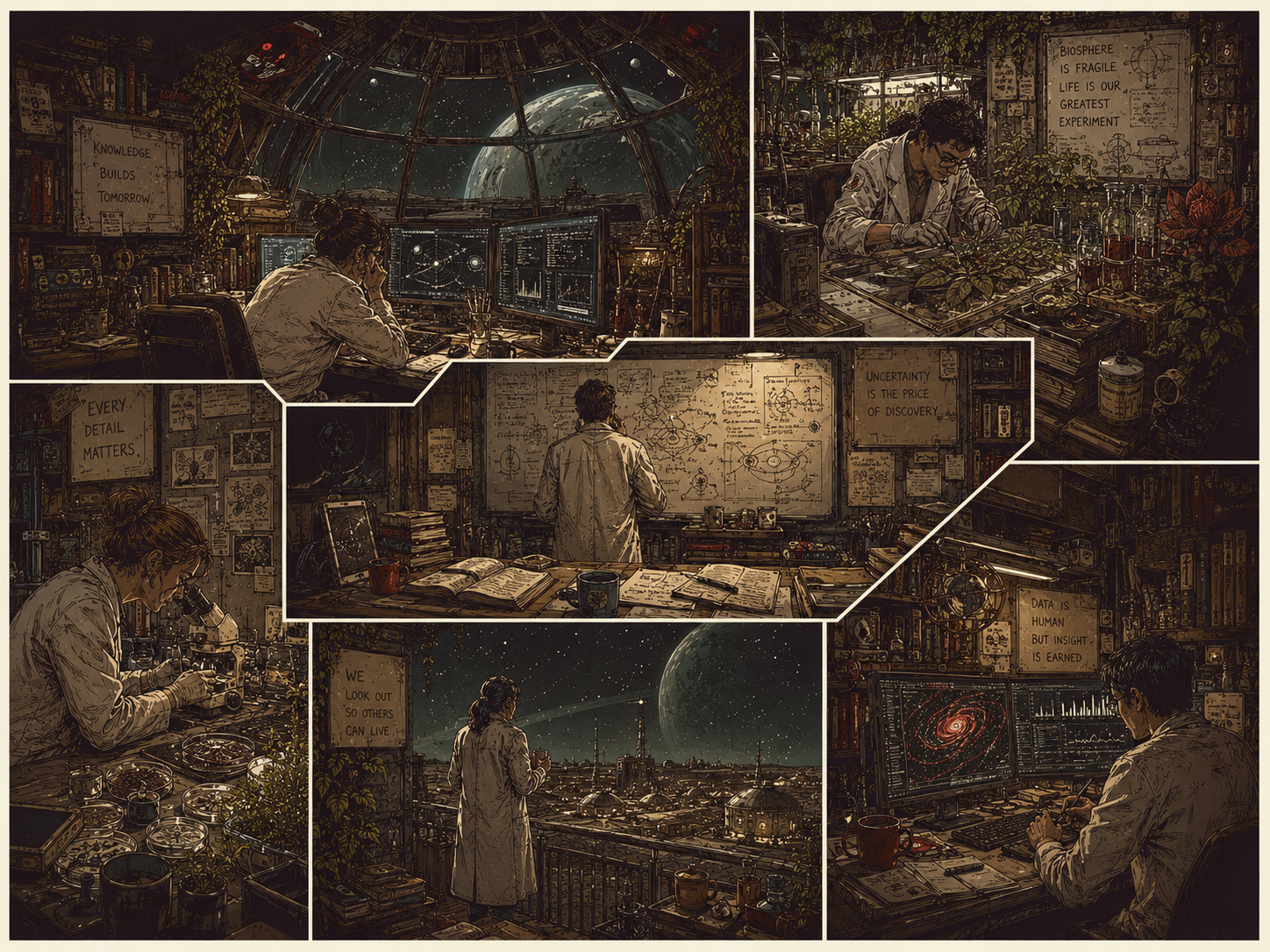 Players at work